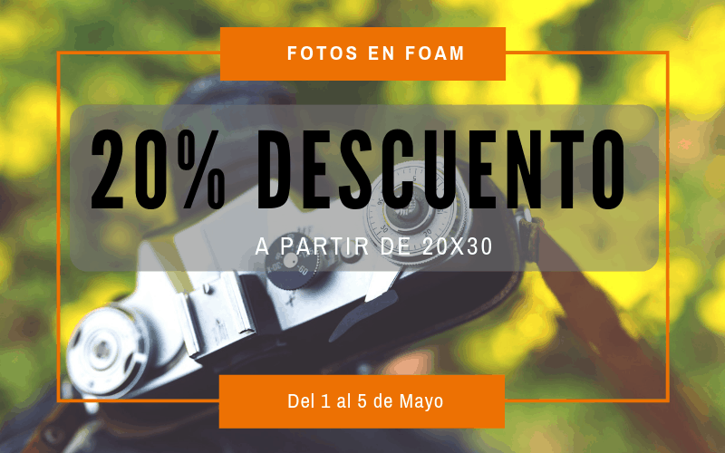 Oferta Semanal - Fotos en foam al 20% 1 oferta especial foto foam